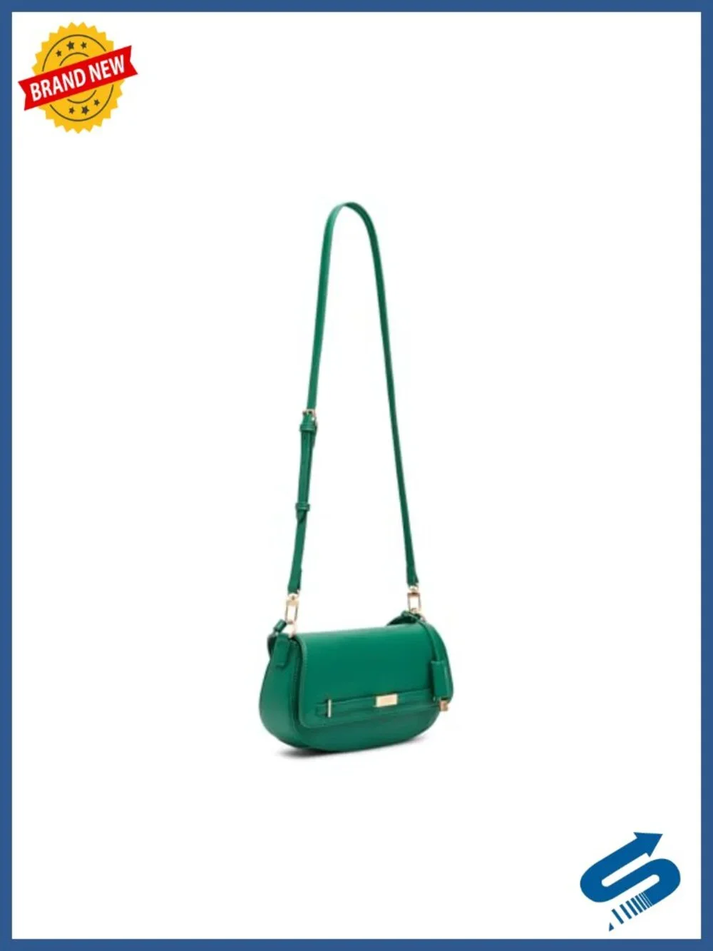 Women's Belted Flap Crossbody Bag with Convertible Strap